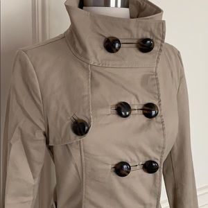 Tan Dbl Breasted Coat (Small)